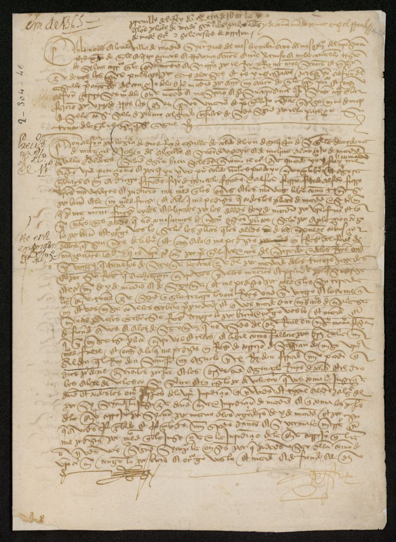 Traslado autorizado de 1490 del Privilegio de Alfonso XI otorgando a Madrid facultad para que sus alcaldes juzguen cualquier pleito que se produzca en la Villa y sus términos