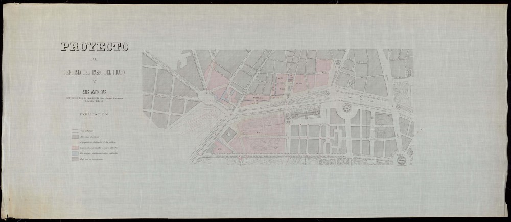 Proyecto de reforma del Paseo del Prado y sus avenidas. VELASCO Y PEINADO, Carlos