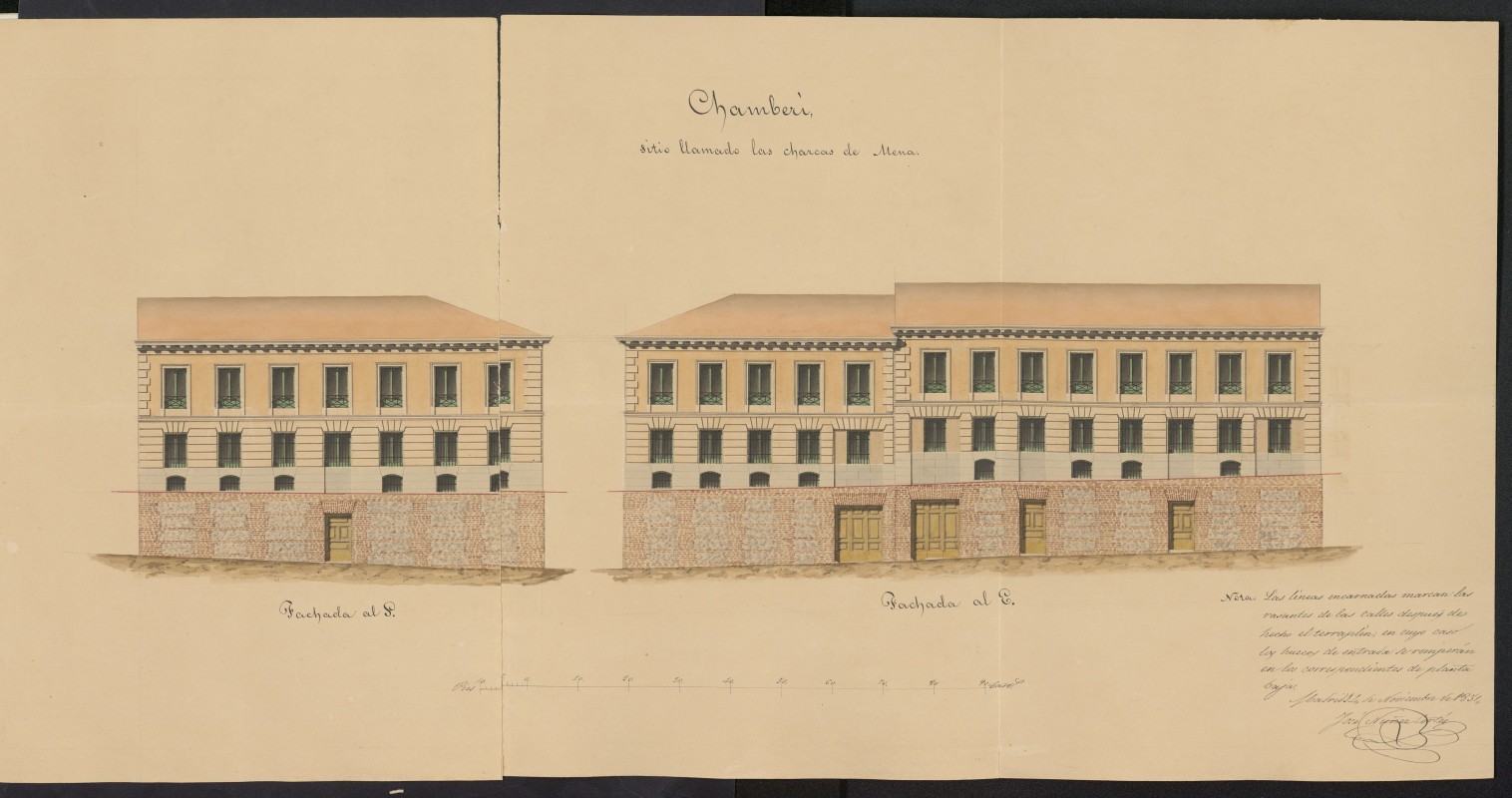 Licencia concedida a Don José Díez para edificar en un terreno llamado las Charcas de Mena, en Chamberí