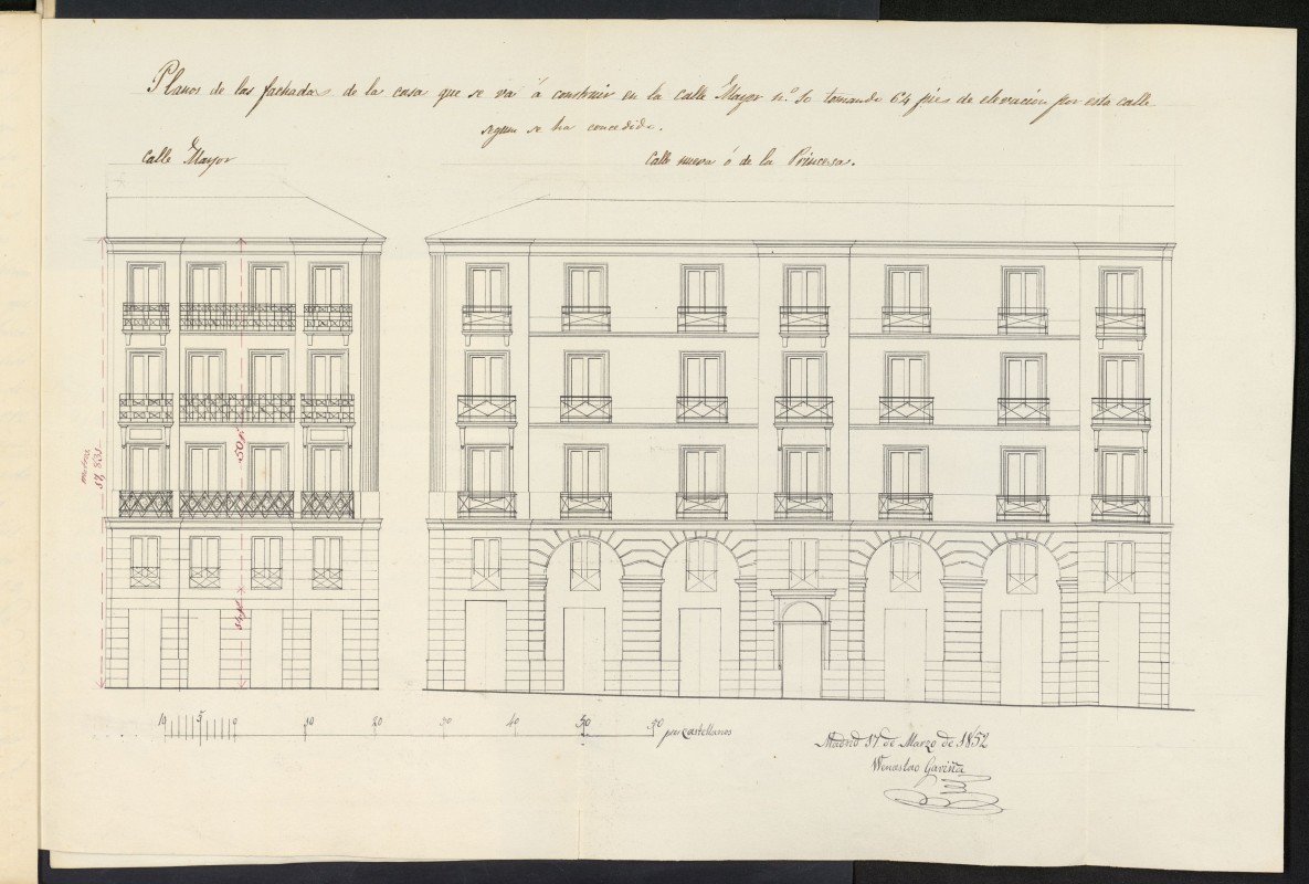 Licencia concedida a Don Domingo Olazabal para la construccin de nueva planta en la calle Mayor, 10