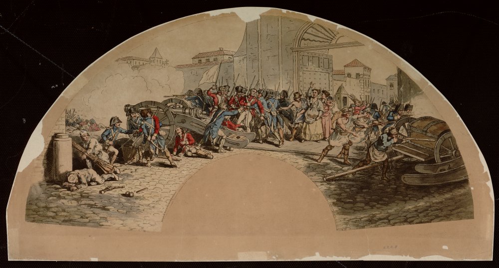 Defensa del Parque de Montelen, el Dos de Mayo de 1808. Madrid (pas de abanico)