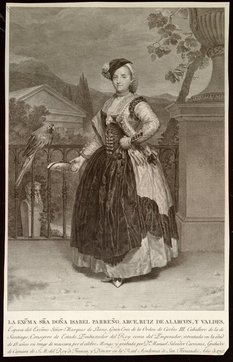 Retrato de Isabel Parreo en traje de mscara