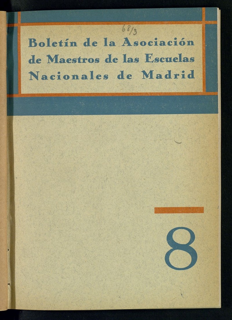 Boletn de la Asociacin de Maestros de las Escuelas Nacionales de Madrid de enero de 1934
