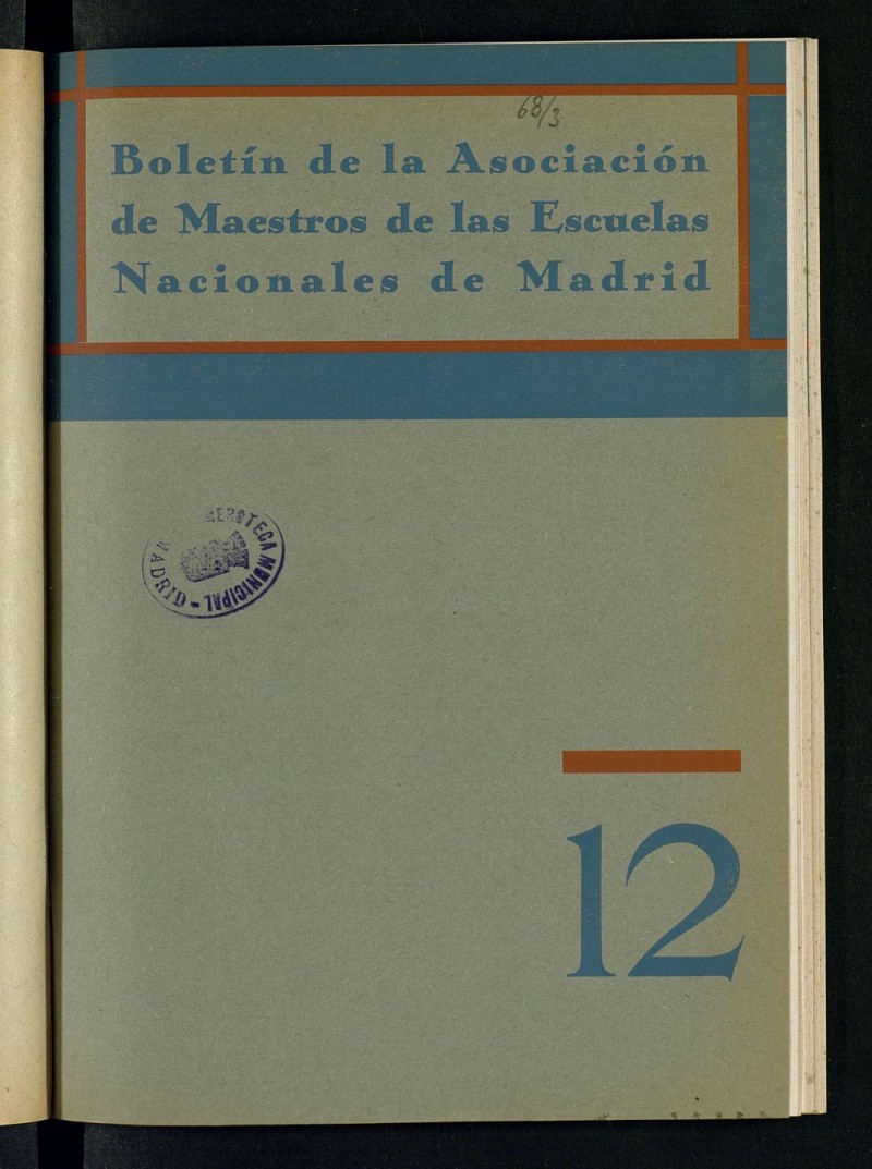 Boletn de la Asociacin de Maestros de las Escuelas Nacionales de Madrid de mayo de 1934