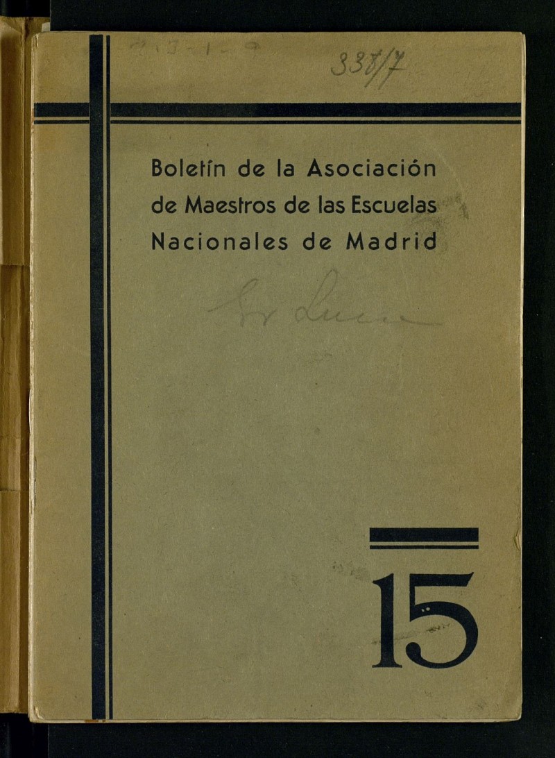 Boletn de la Asociacin de Maestros de las Escuelas Nacionales de Madrid de abril de 1935