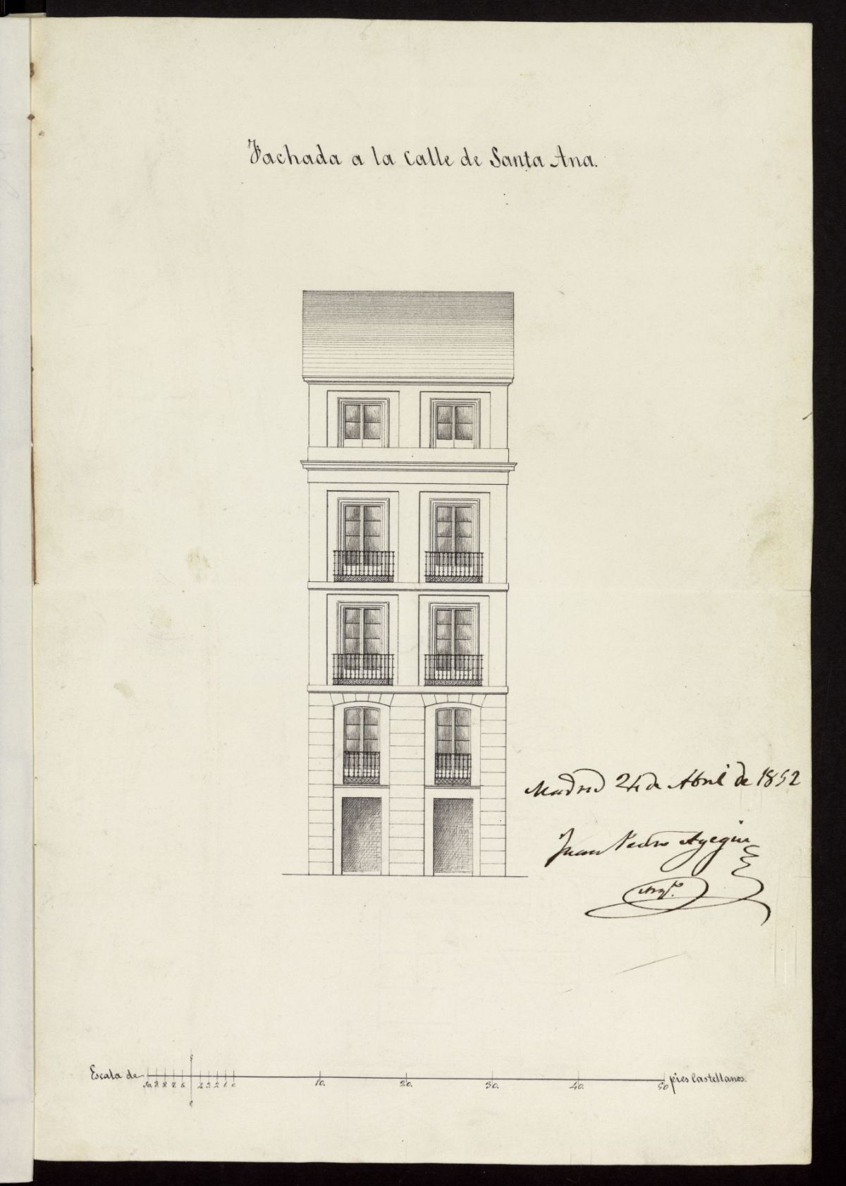 Licencia a D. Francisco Vicente, para construccin de fachada calle de Sta. Ana, n 11, manzana 88