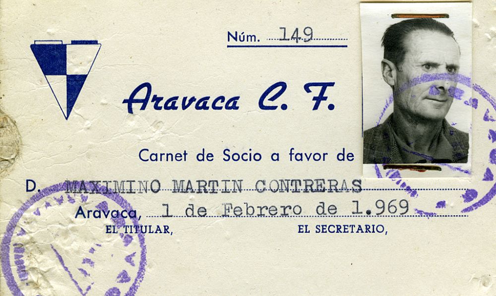 Carnet de socio del Aravaca Club de Ftbol