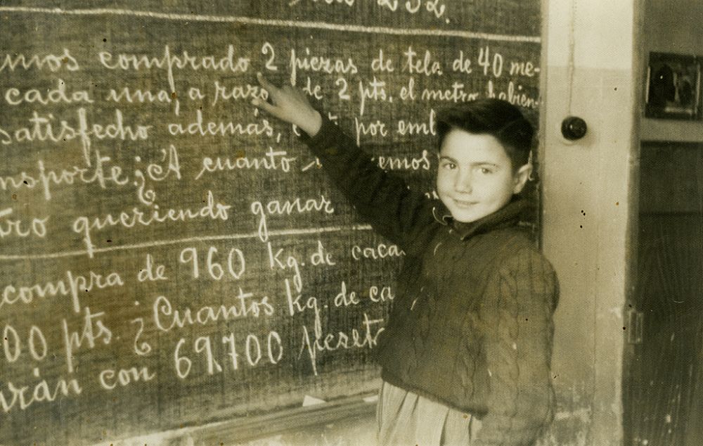 Pedro Bajo en el Colegio