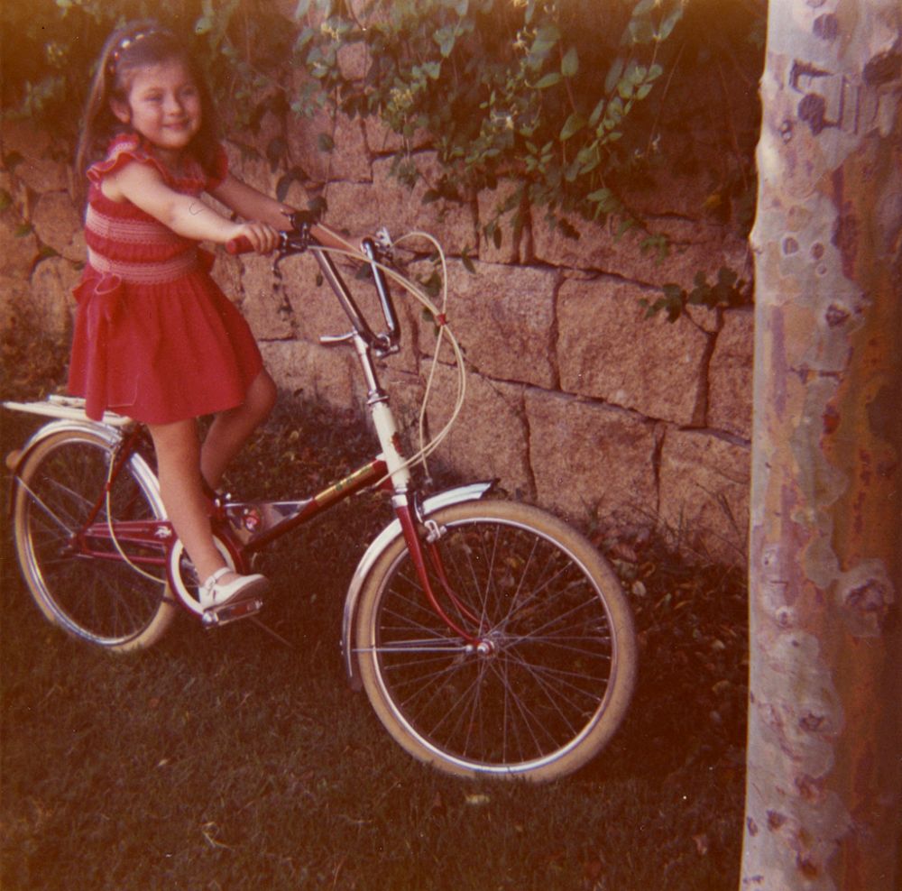 Laura en su bici