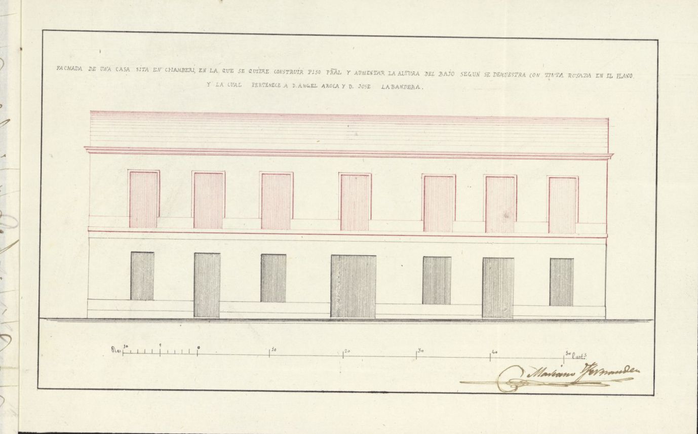Licencia a D. ngel Aroca y D. Jos Labadera, para construir piso principal en la Charca de Mena, Chamber