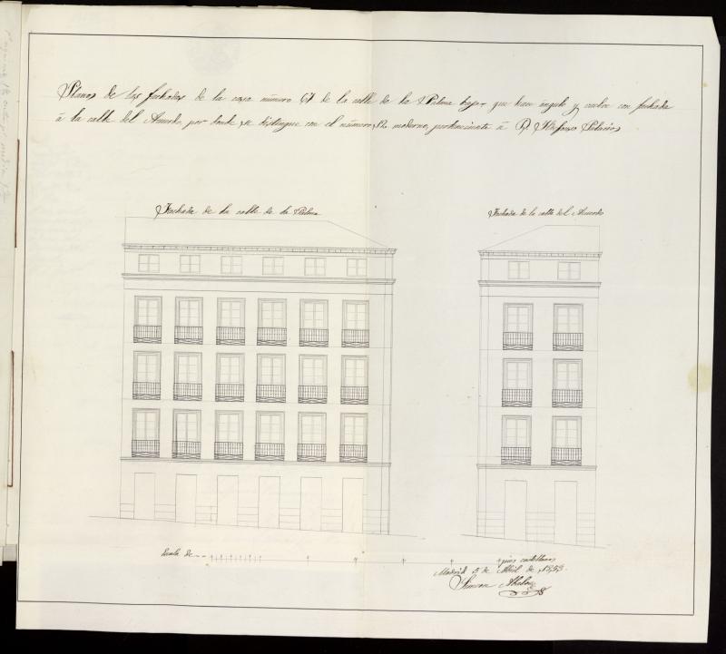 Licencia a D. Ildefonso Palacios, para edificar de nueva planta la casa calle de la Palma Alta n 67 (actual calle de la Palma), con vuelta a la del Acuerdo. (1853)