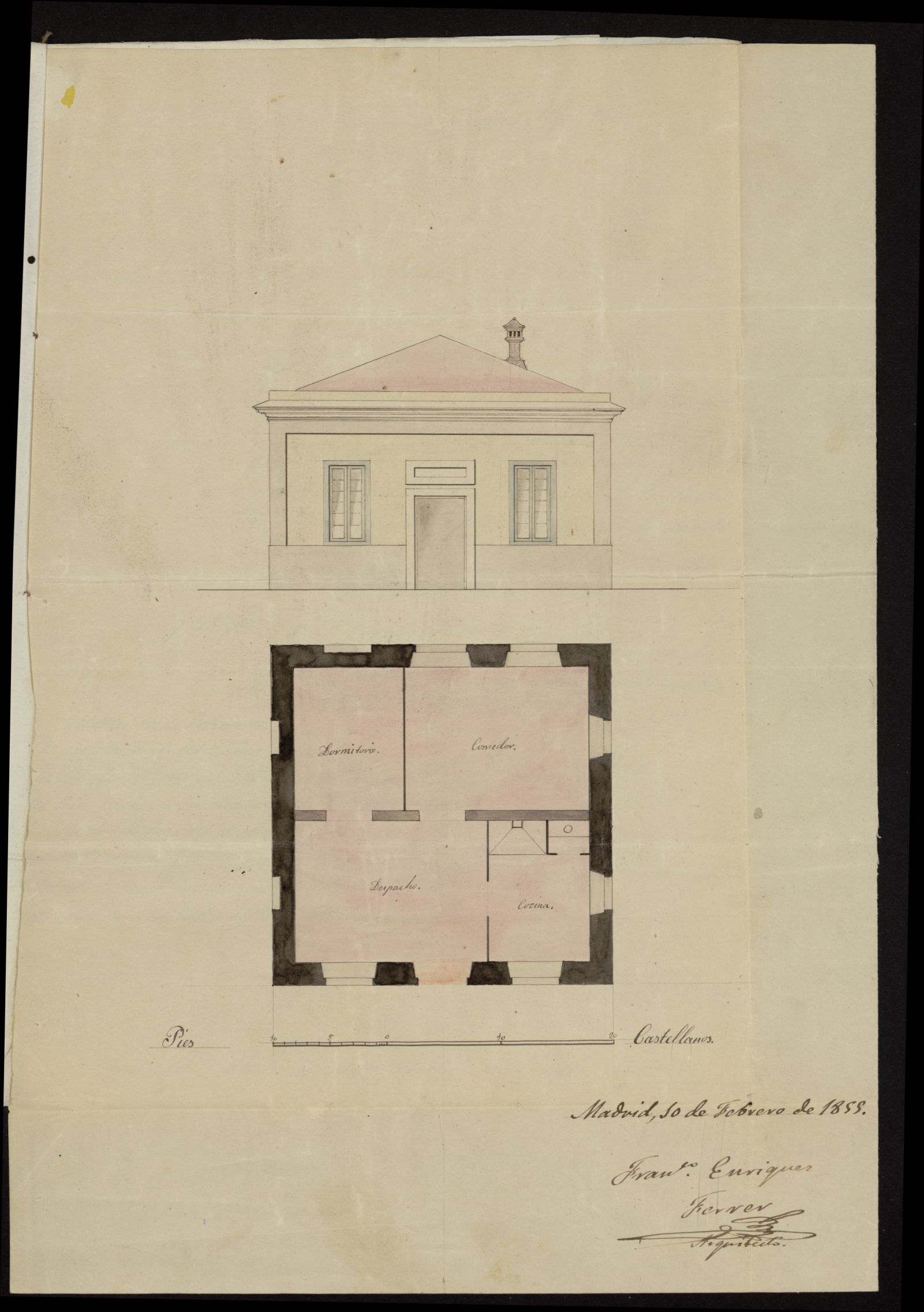 D. Francisco Molina, sobre construir una pequea casa en las afueras de la Pta. de S. Vicente inmediata la escalerilla de piedras. (1855)