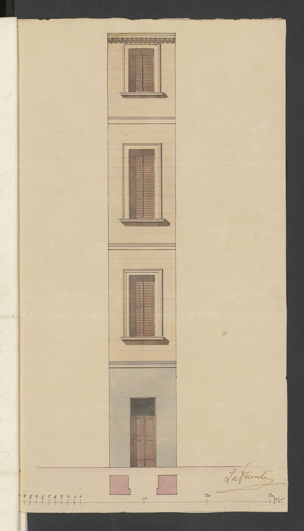 El Sr. conde Trevio, sobre edificacin en parte de la casa n 7 calle del Arenal manzana 387, en una lnea de fachada. (1854)