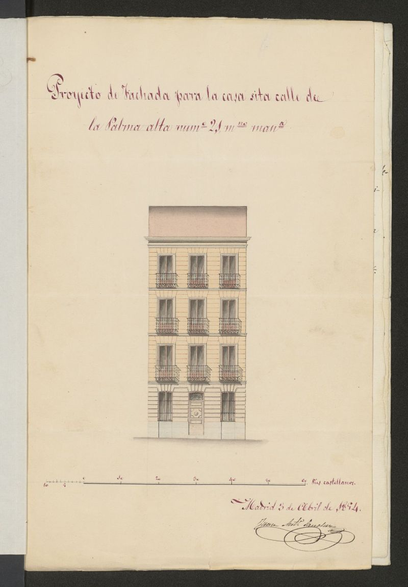 D. Jos Prez Benito y D. Domingo Prez Gallego, sobre edificacin calle de la Palma Alta n 21. (1854)