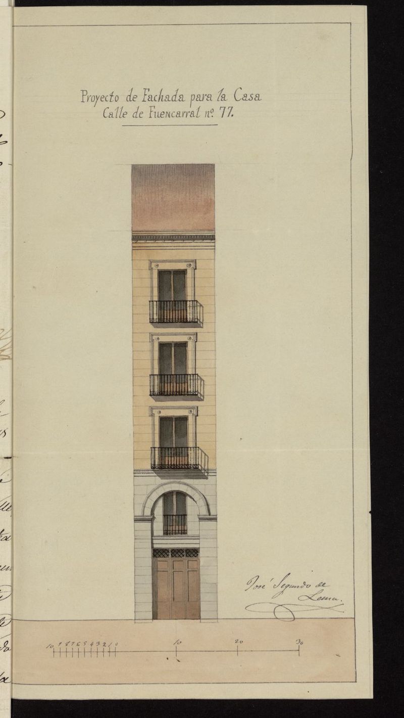 D. Tiburcio Torres, sobre Edificacin calle de Fuencarral n 77, manzana 348. (1854)