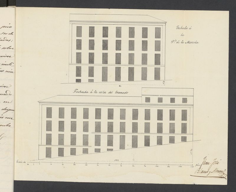 D. Ramn Laureano Garca de la Infanta, sobre edificacin Plazuela de la Morera con vuelta a la calle del Granado. (1854)