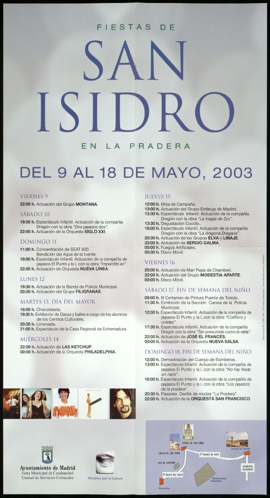 Fiestas de San Isidro en la Pradera: Del 9 al 18 de mayo, 2003: [programación]