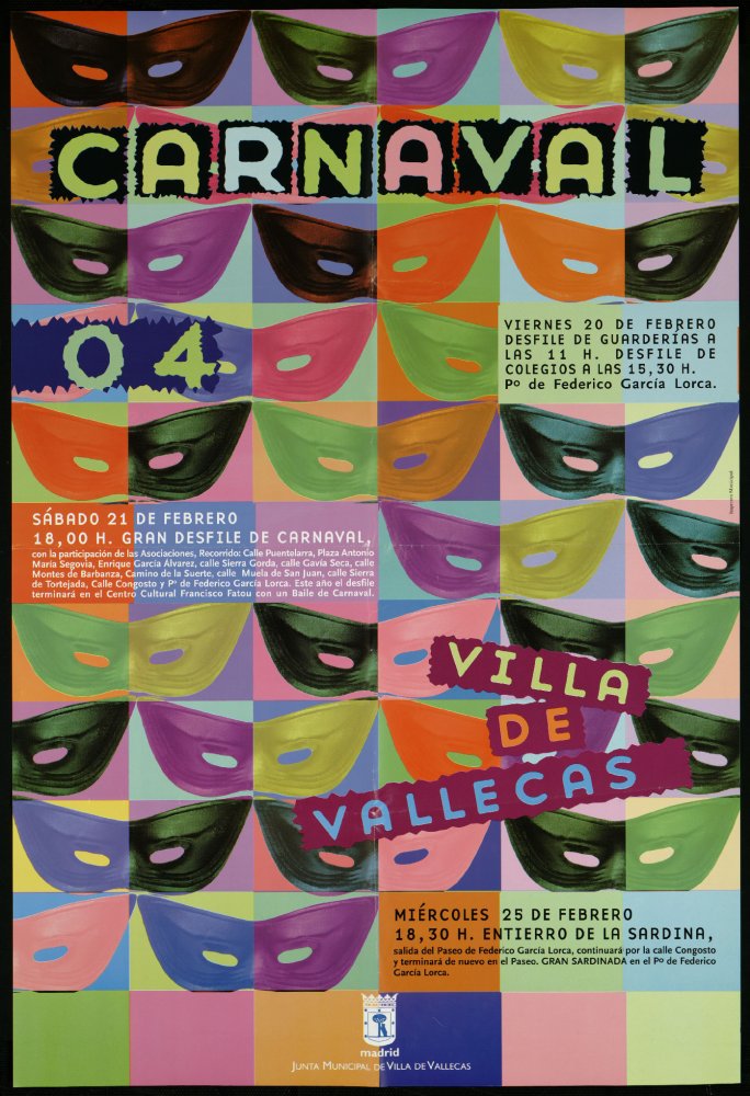 Carnaval 04 Villa de Vallecas, Programa de desfiles y entierro de la sardina