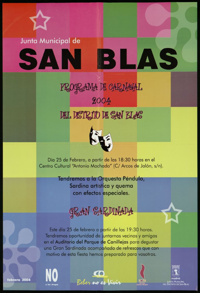 Programa de Carnaval 2004 del distrito de San Blas, febrero 2004
