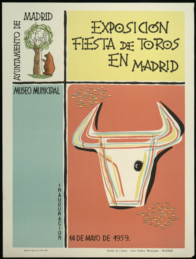 Exposicin Fiesta de Toros en Madrid. Museo Municipal, Inauguracin 14 de mayo de 1959