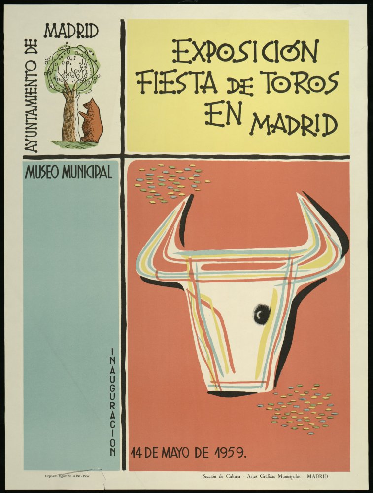 Exposicin Fiesta de Toros en Madrid. Museo Municipal, Inauguracin 14 de mayo de 1959