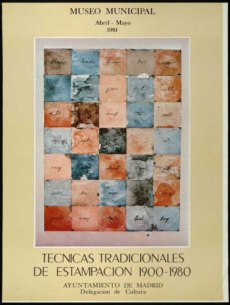 Exposicin Tcnicas tradicionales de estampacin 1900-1980. Museo Municipal. Abril-mayo 1981