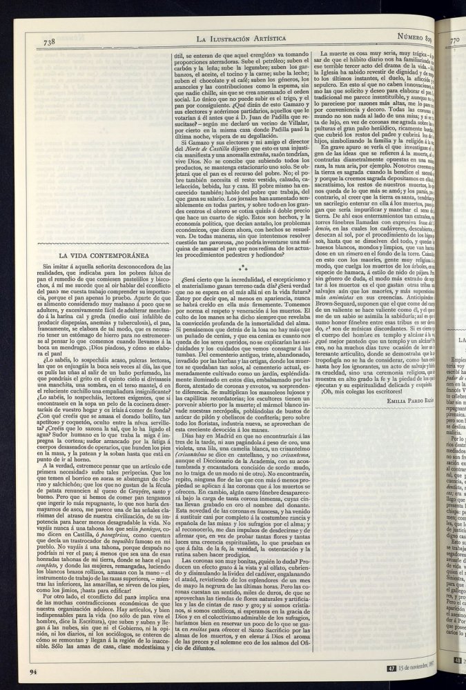 El conflicto del pan; su antihiginica elaboracin. Costumbres funerarias