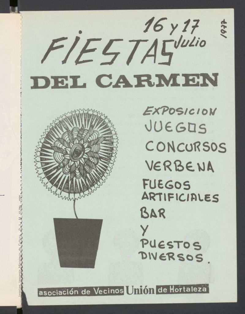 Programa de las fiestas de El Carmen 1977