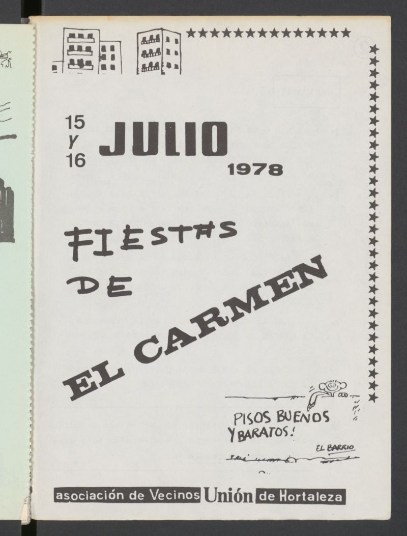 Programa de las fiestas del Carmen 1978