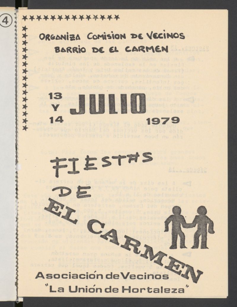 Programa de las fiestas de El Carmen 1979