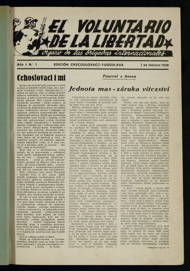 El Voluntario de la Libertad : Organo de las Brigadas Internacionales