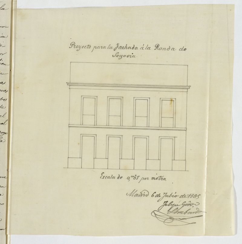 D. Manuel Andrs, expediente instruido en solicitud de licencia para edificar una casa con frente a la ronda de Segovia.