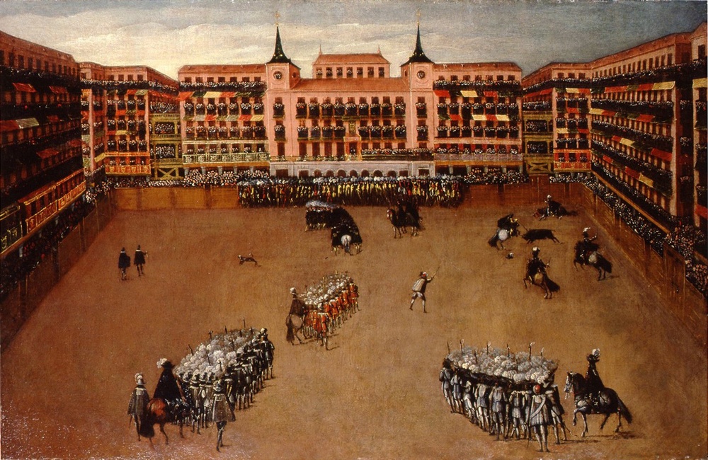 La Plaza Mayor de Madrid Durante una Fiesta de Toros Regia