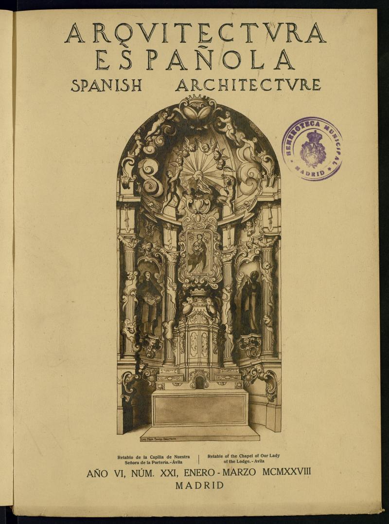 Arquitectura Española : revista trimestral bilingüe y esencialmente ilustrada. Enero-marzo de 1928