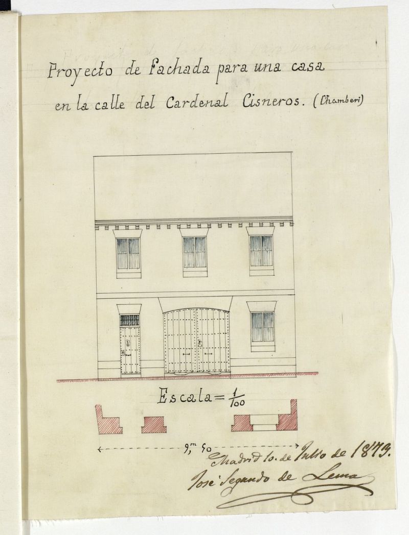 D Julia Fano y Menndez, solicitando edificar una casa en la calle del Cardenal Cisneros, esquina a la de Jordn.