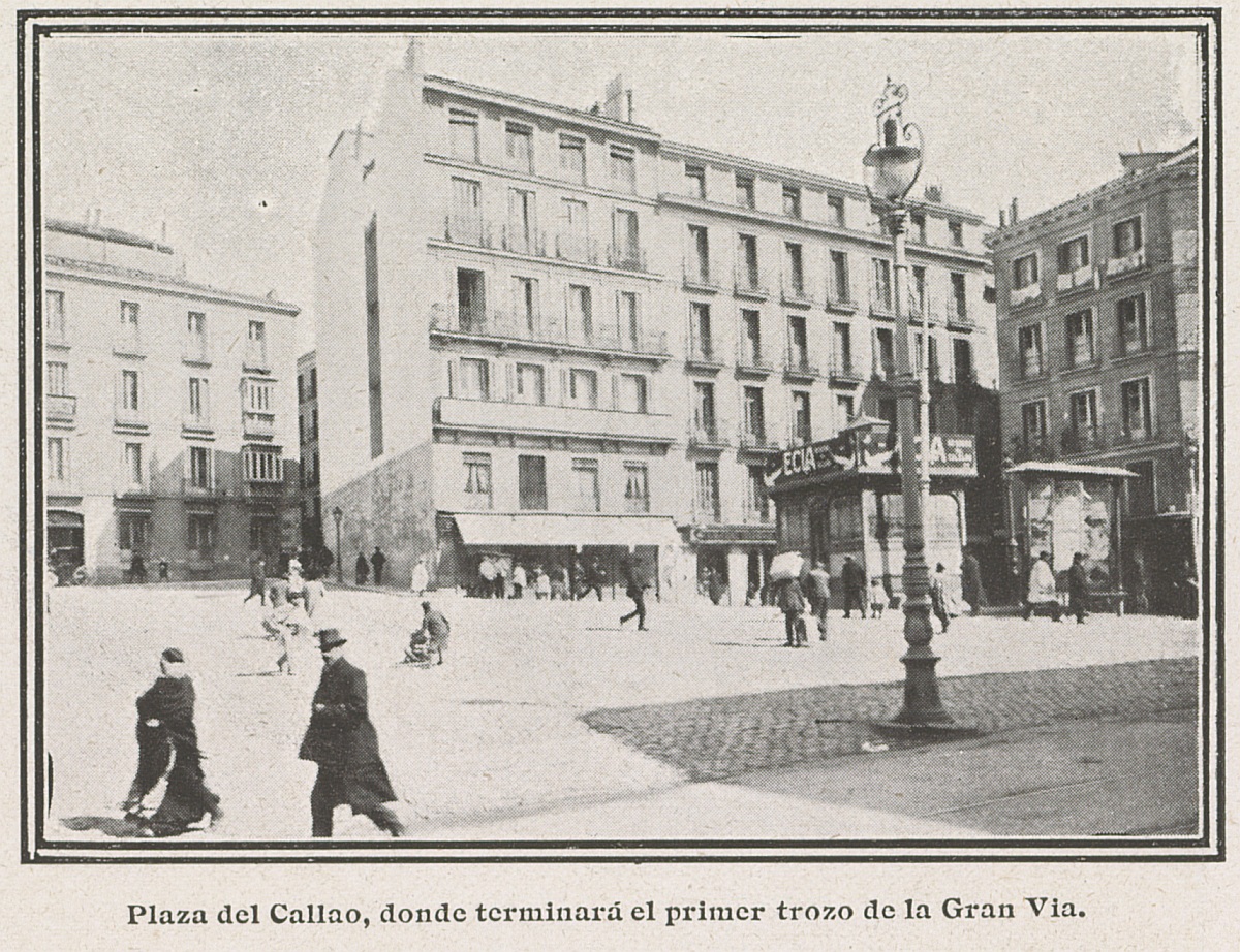 La plaza del Callao, donde terminar el primer trozo de la Gran Va