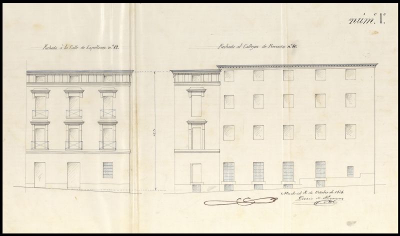 D. Segundo de Abendivar, para coronar la fachada de la casa n 12 de la calle de Capellanes y ejecutar obras interiores.