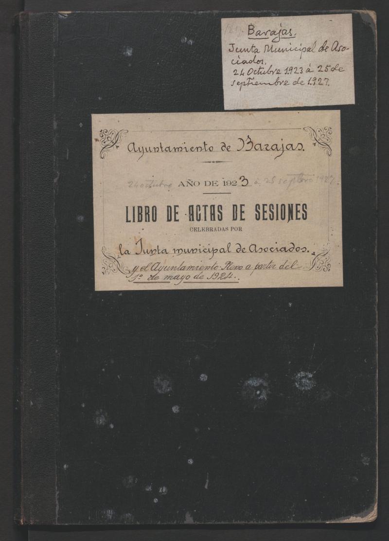 Actas y acuerdos del ayuntamiento de Barajas de 1923-1927. Libro 727bis.
