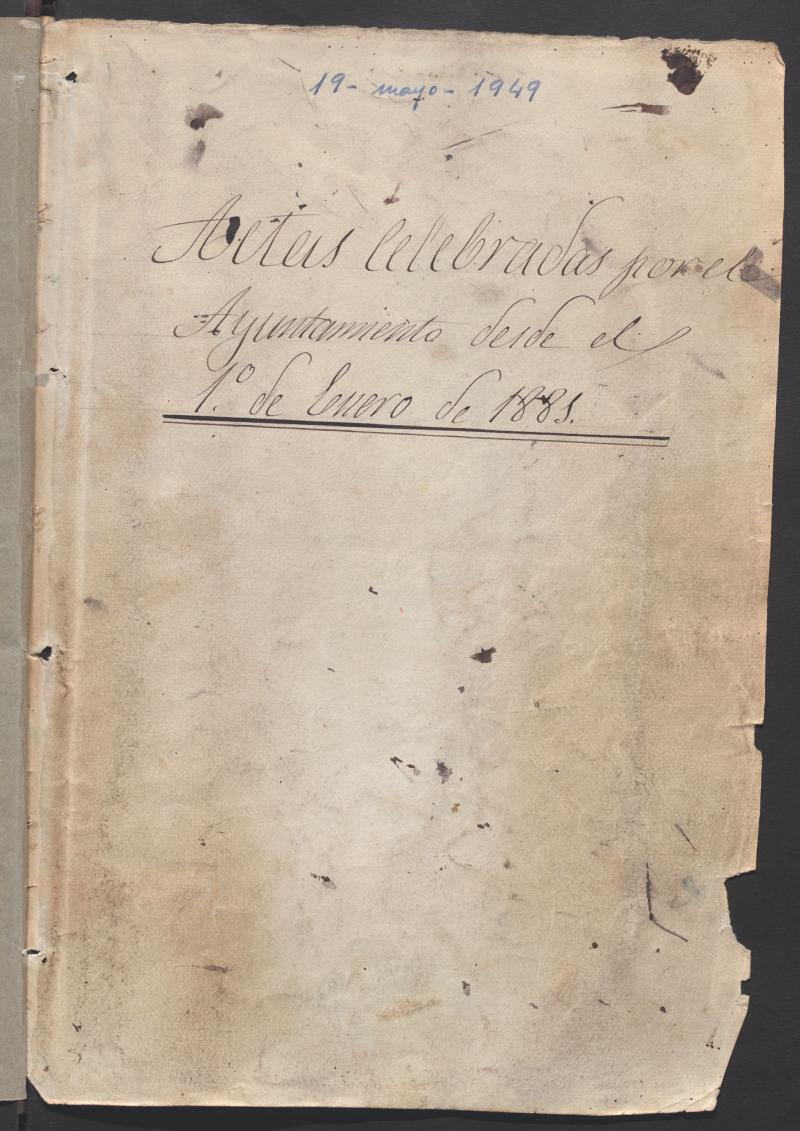 Actas y acuerdos del ayuntamiento de Carabanchel Bajo de 1881-1882. Libro 131.