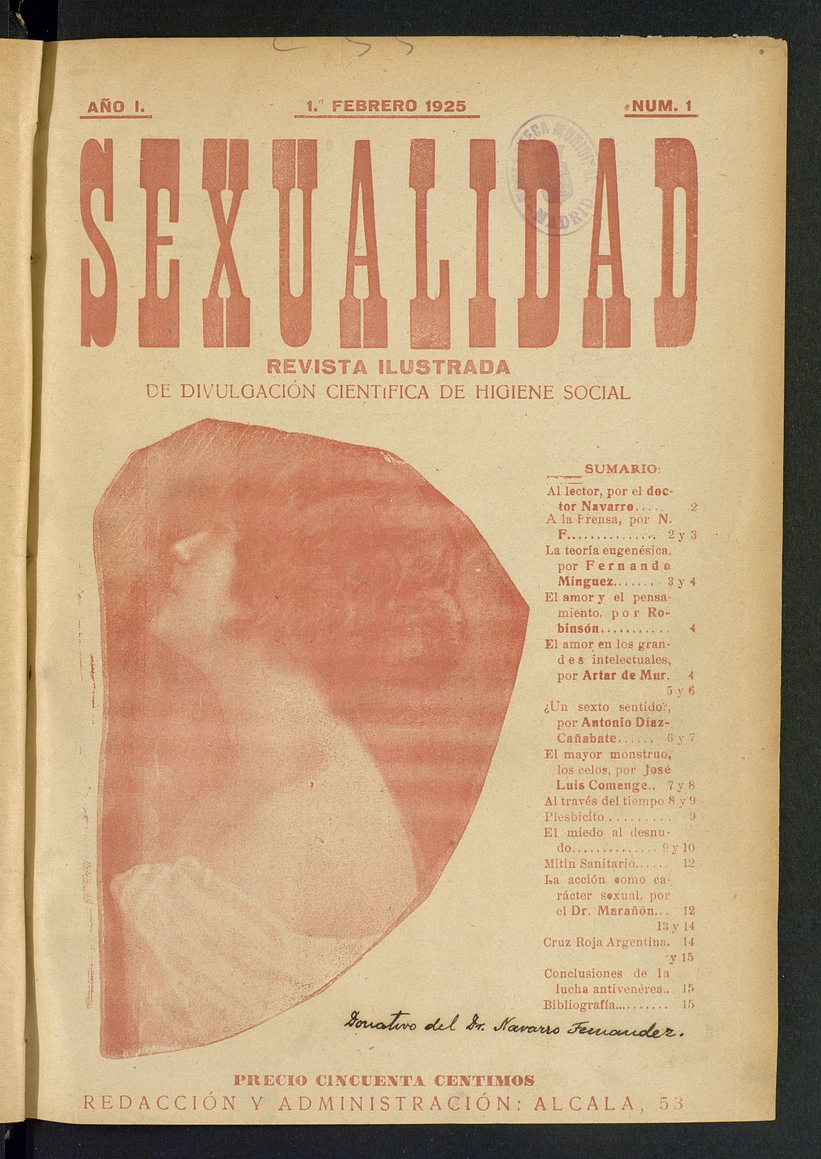 Sexualidad: Revista ilustrada de Divulgacin de Psicologa Sexual del 1 de febrero de 1925