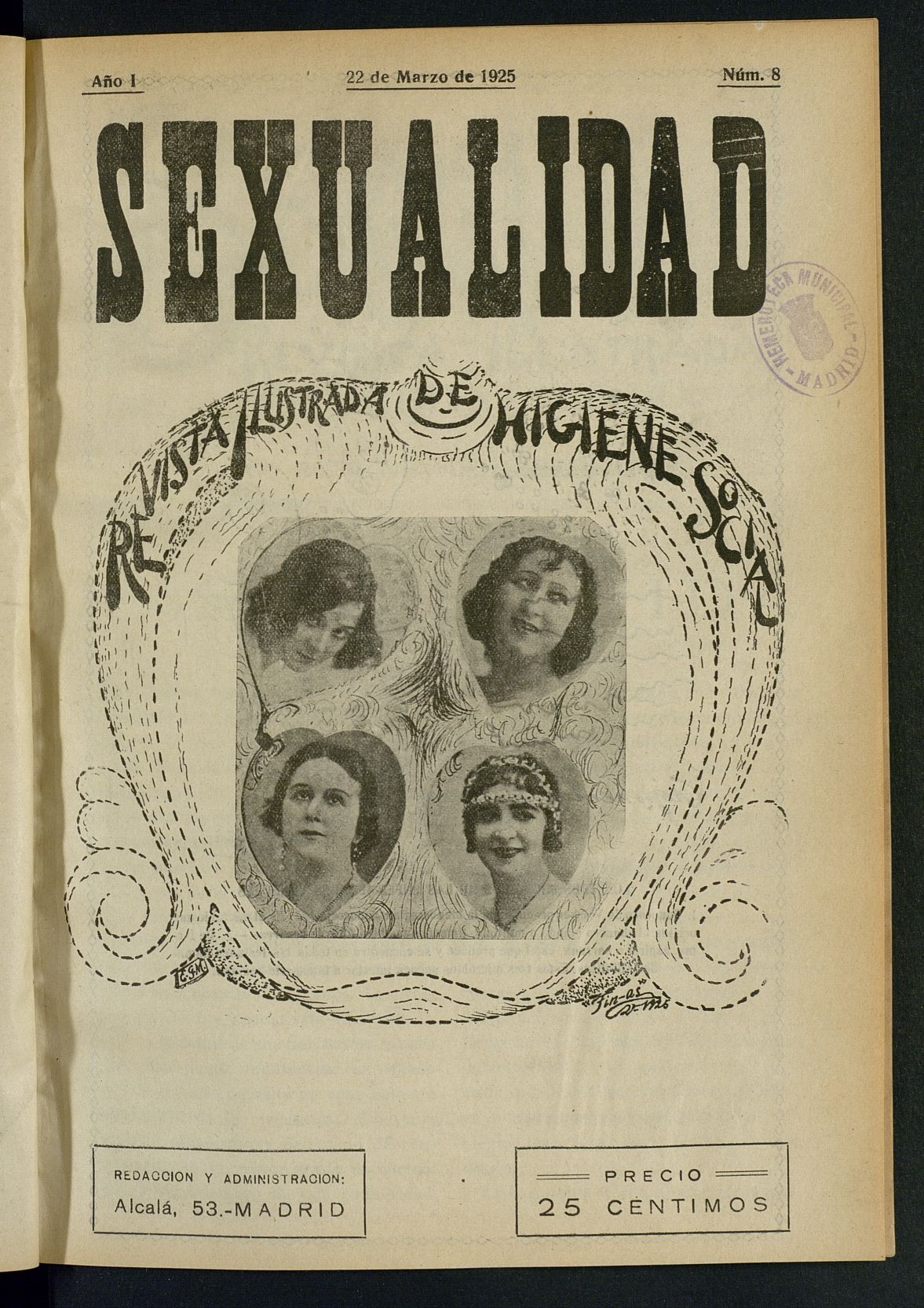 Sexualidad: Revista ilustrada de Divulgacin de Psicologa Sexual del 22 de marzo de 1925
