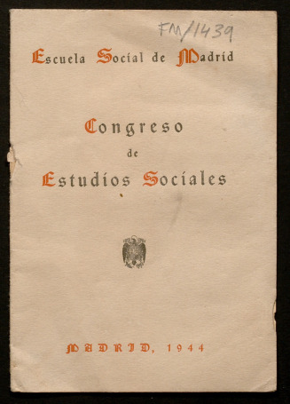 Congreso de Estudios Sociales : [proyecto de organizacin]