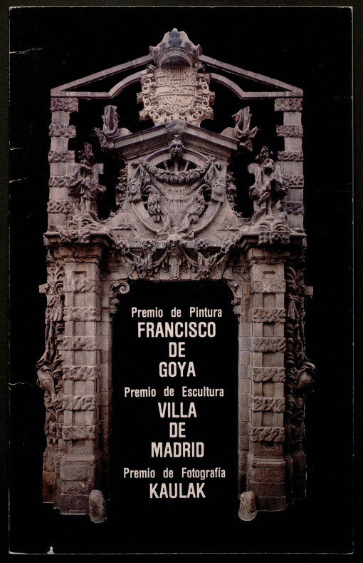 Premio de pintura Francisco de Goya, bienal de escultura Villa de Madrid y premio de fotografa Kaulak