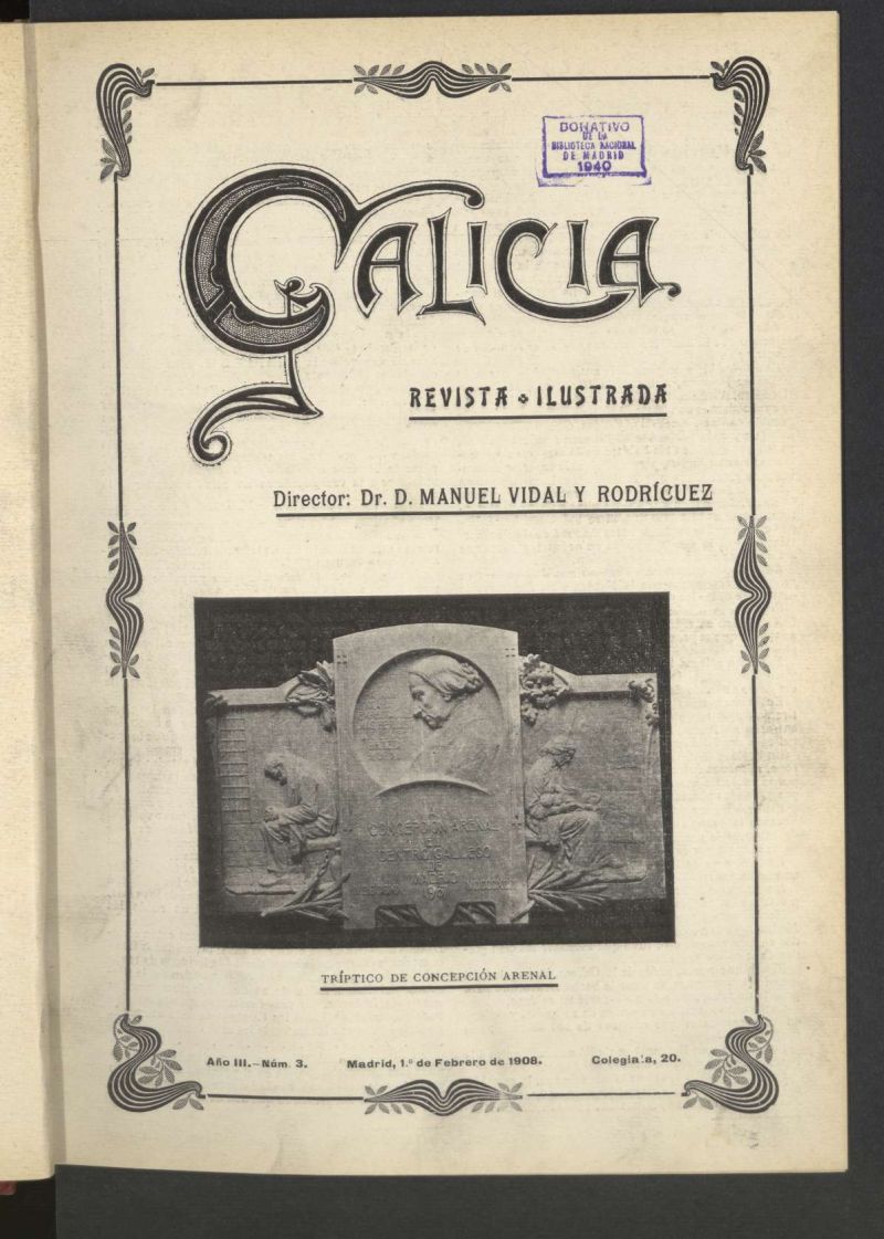 Galicia en Madrid: revista decenal ilustrada del 1 de febrero de 1908