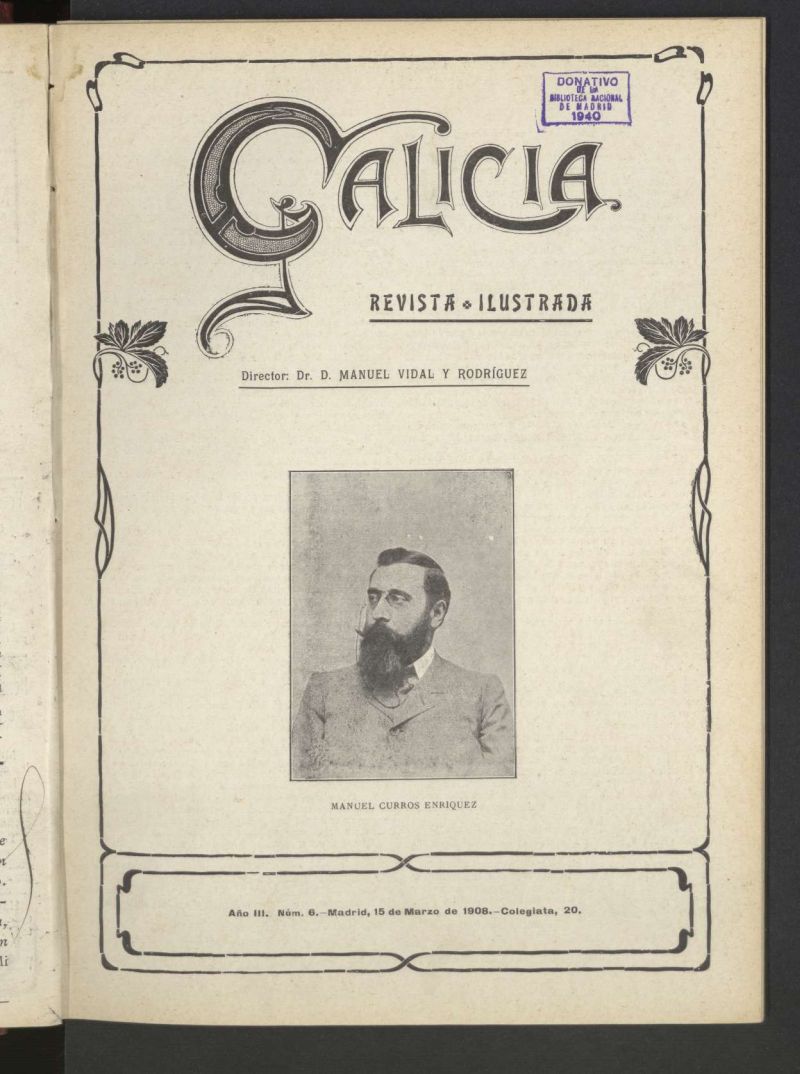 Galicia en Madrid: revista decenal ilustrada del 15 de marzo de 1908