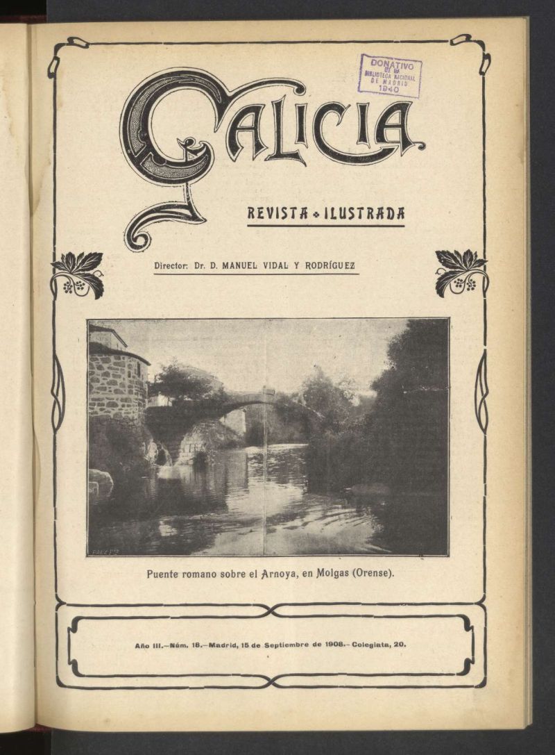Galicia en Madrid: revista decenal ilustrada del 15 de septiembre de 1908