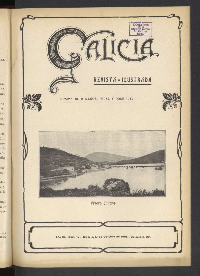 Galicia en Madrid: revista decenal ilustrada del 1 de octubre de 1908