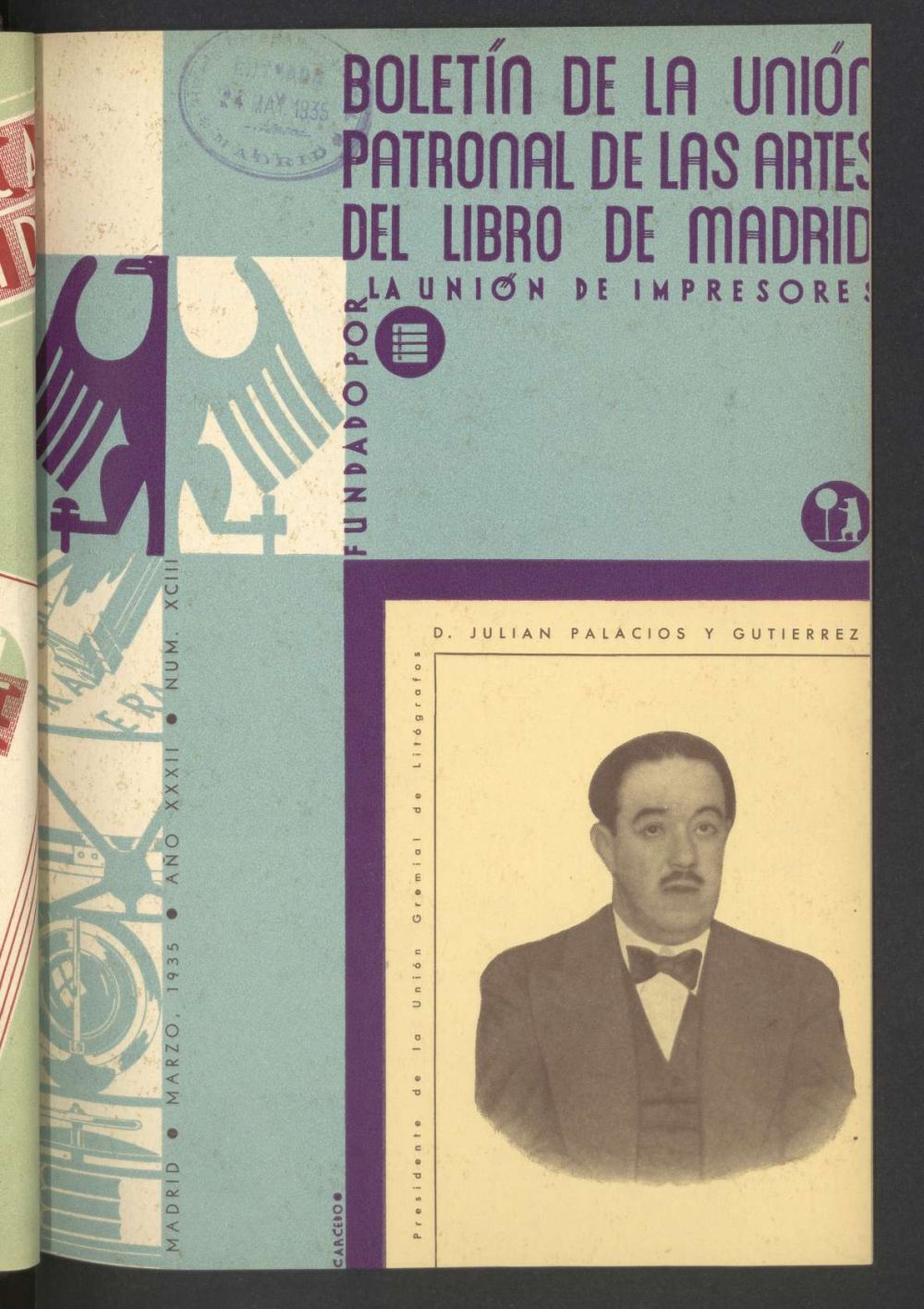 Boletn de la unin patronal de las artes del libro de Madrid de marzo de 1935