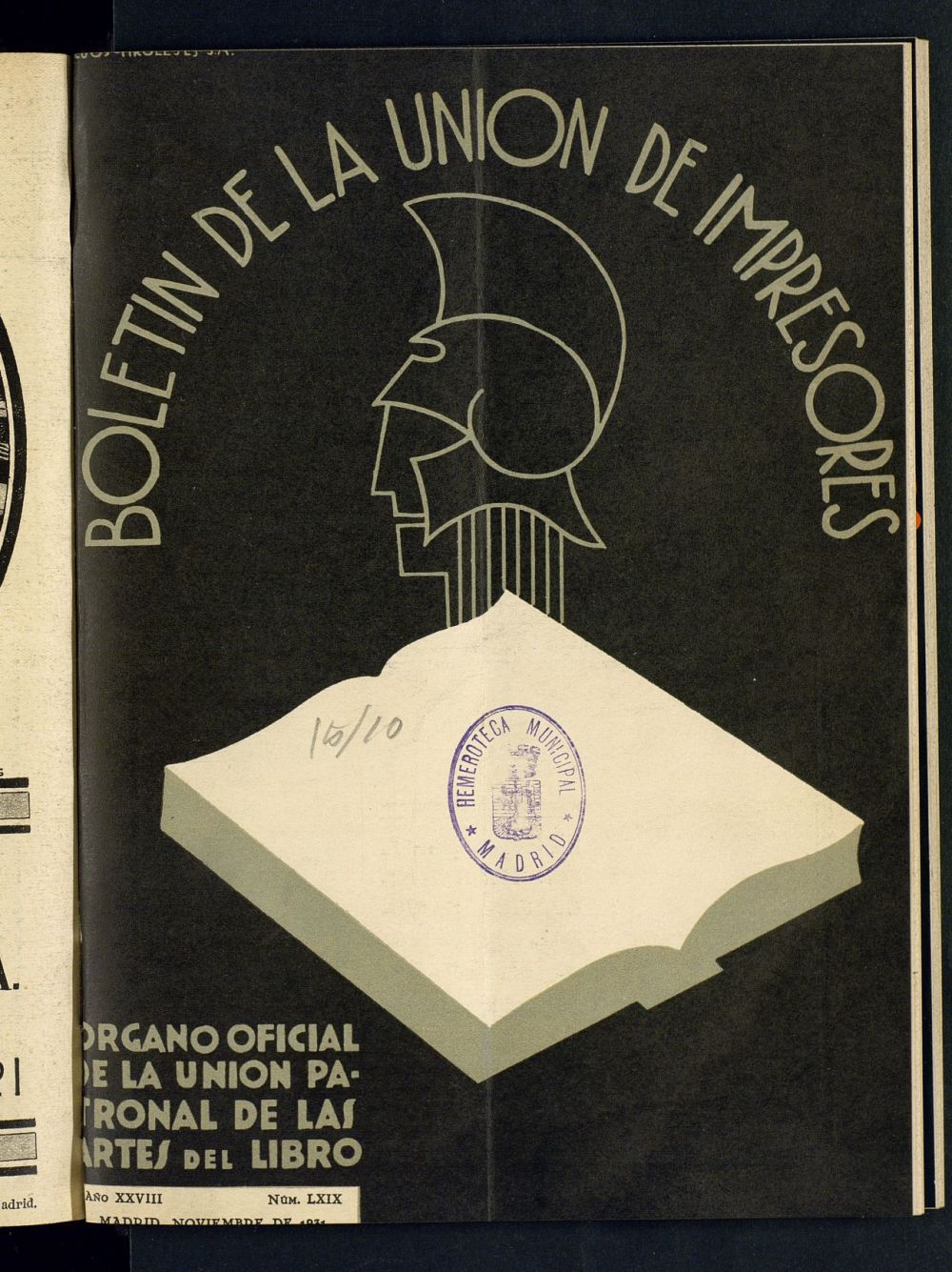 Boletn de la unin de impresores : rgano de la unin patronal de las artes del libro de noviembre de 1931