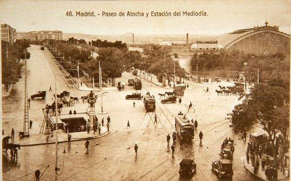 Paseo de Atocha y estacin del Medioda